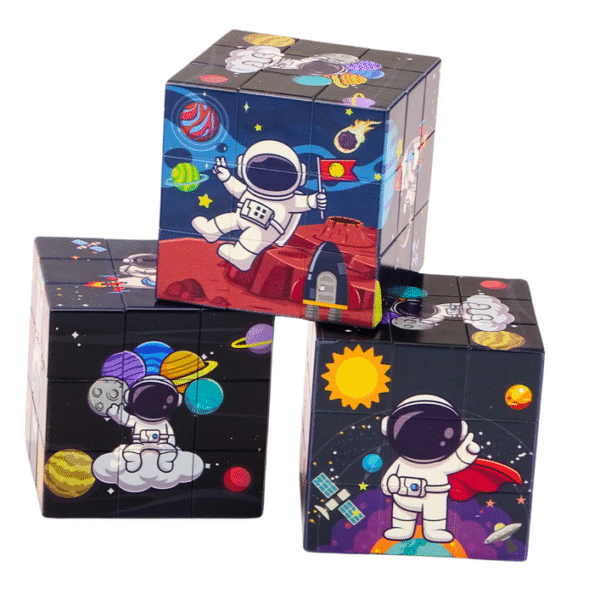 Magiczna Kostka Układanka Edukacyjna Kosmos Puzzle Gra Logiczna