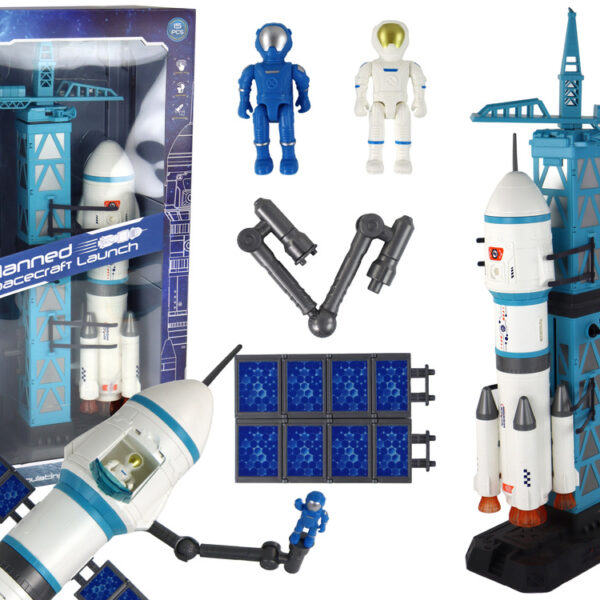 Zabawka Misja Kosmiczna Rakieta Astronauci Wyrzutnia 15 Elementów